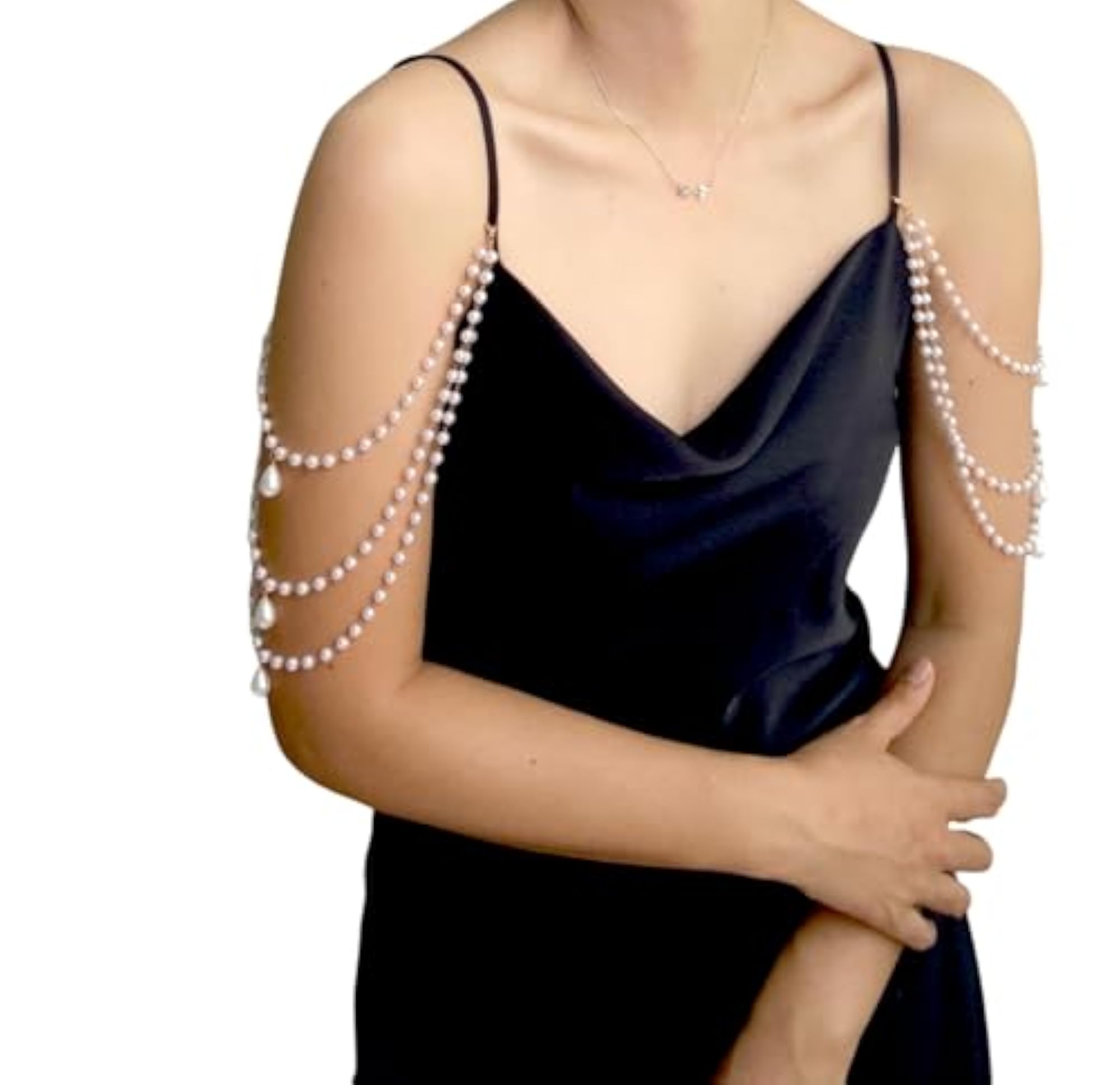 Pearl Arm Chain Wedding Bridal Shoulder Jewelry